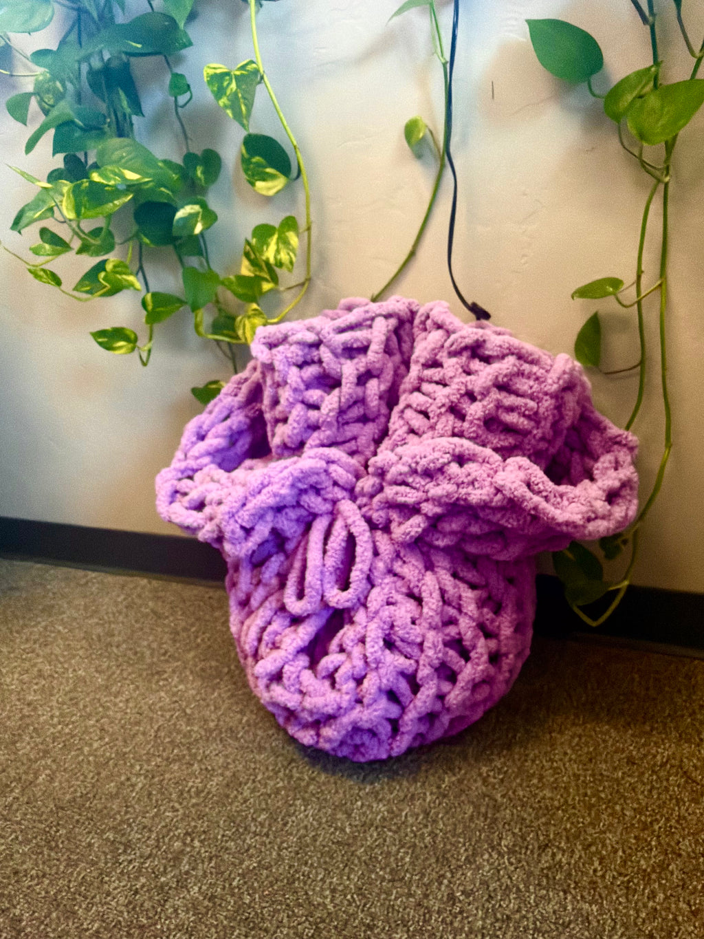 Finger Chrochet Chunky Blanket