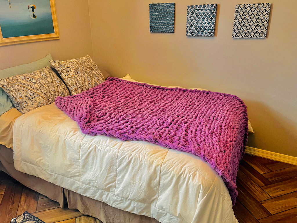 Finger Chrochet Chunky Blanket
